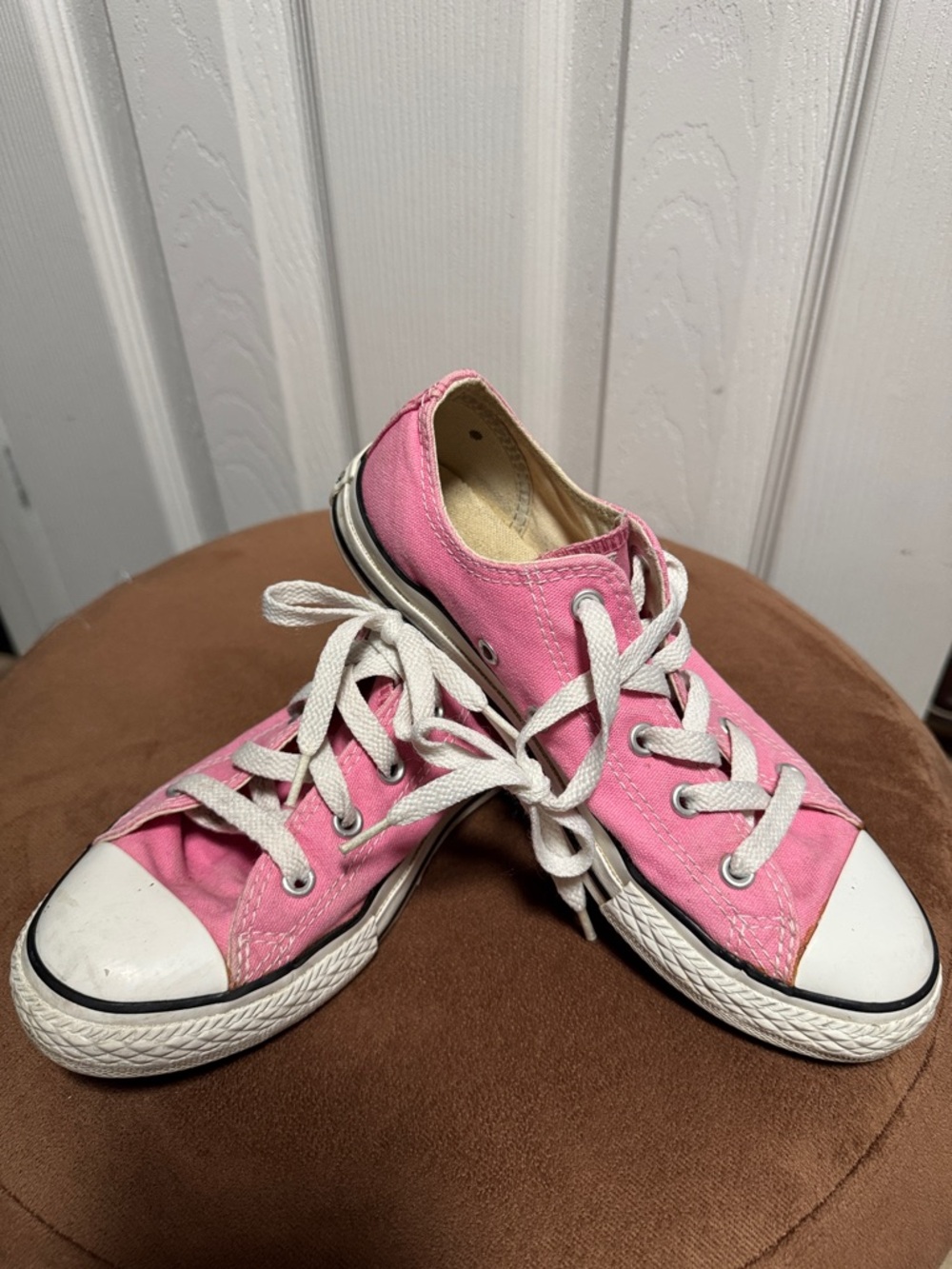 Converse Pink Low-Top Canvas Kids Sneakers
